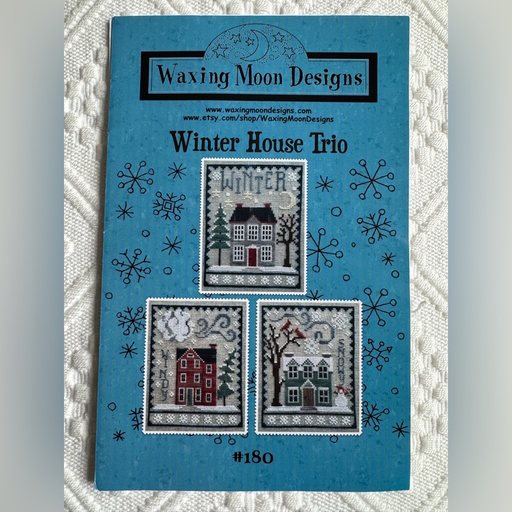 Winter House Trio Cross Stitch Pattern